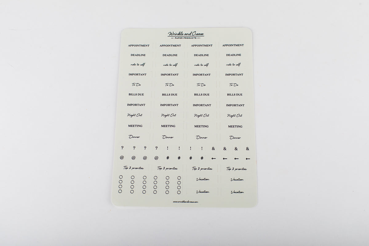 Planning Sticker Sheet