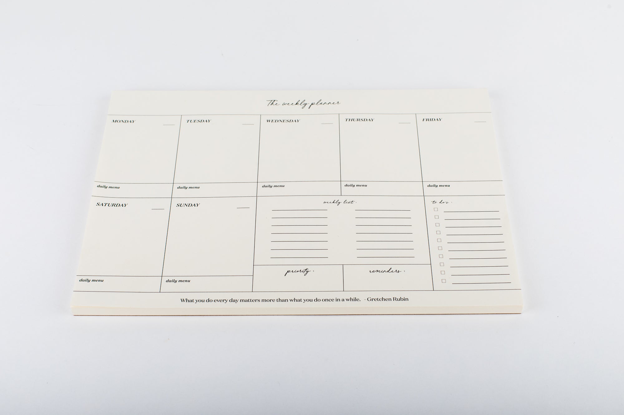 Weekly Organizer Pad