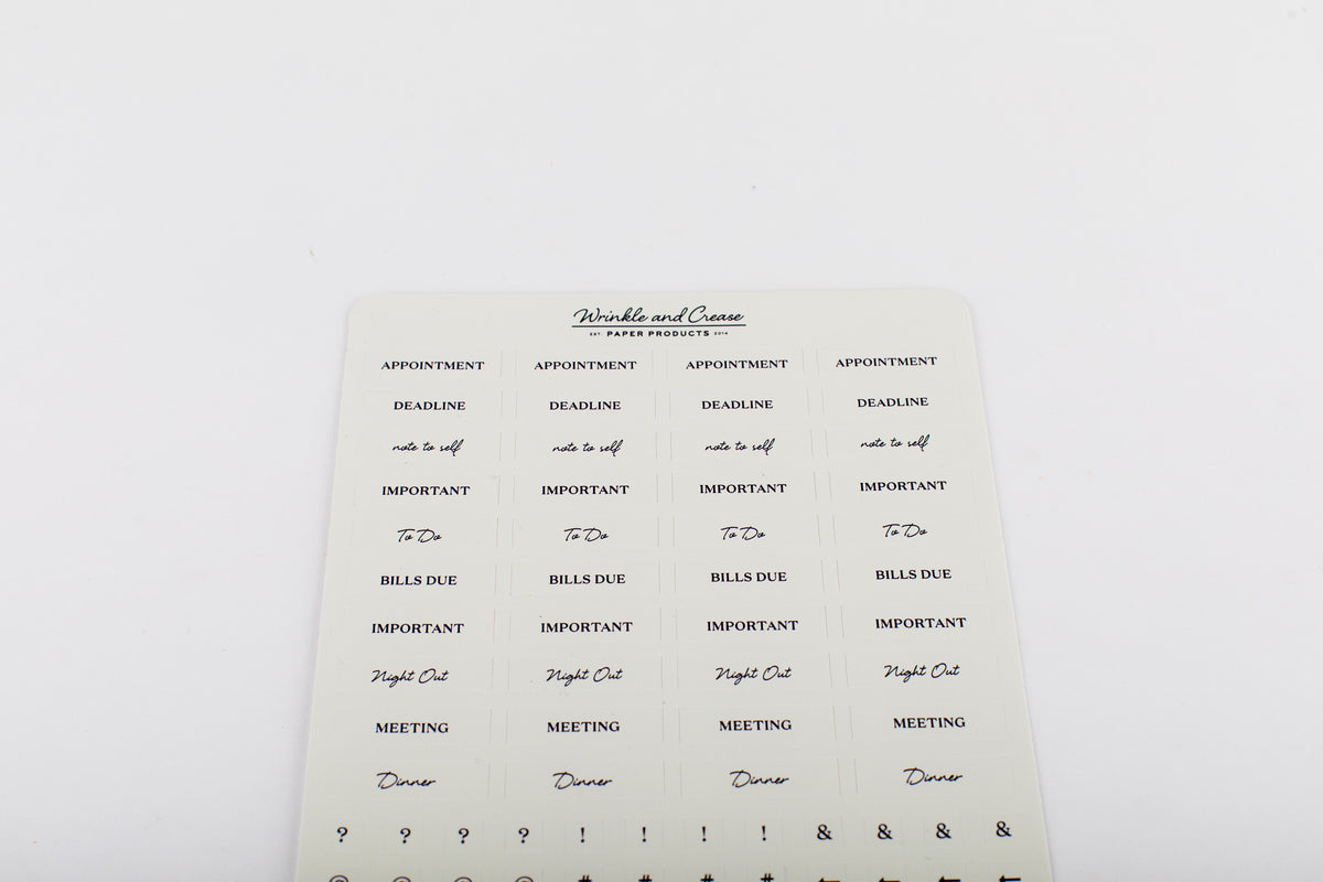 Planning Sticker Sheet